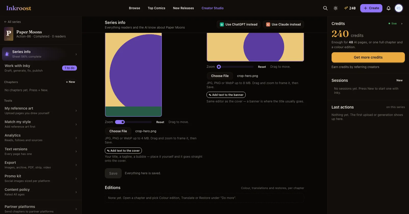 Frame your cover, banner and profile picture by hand