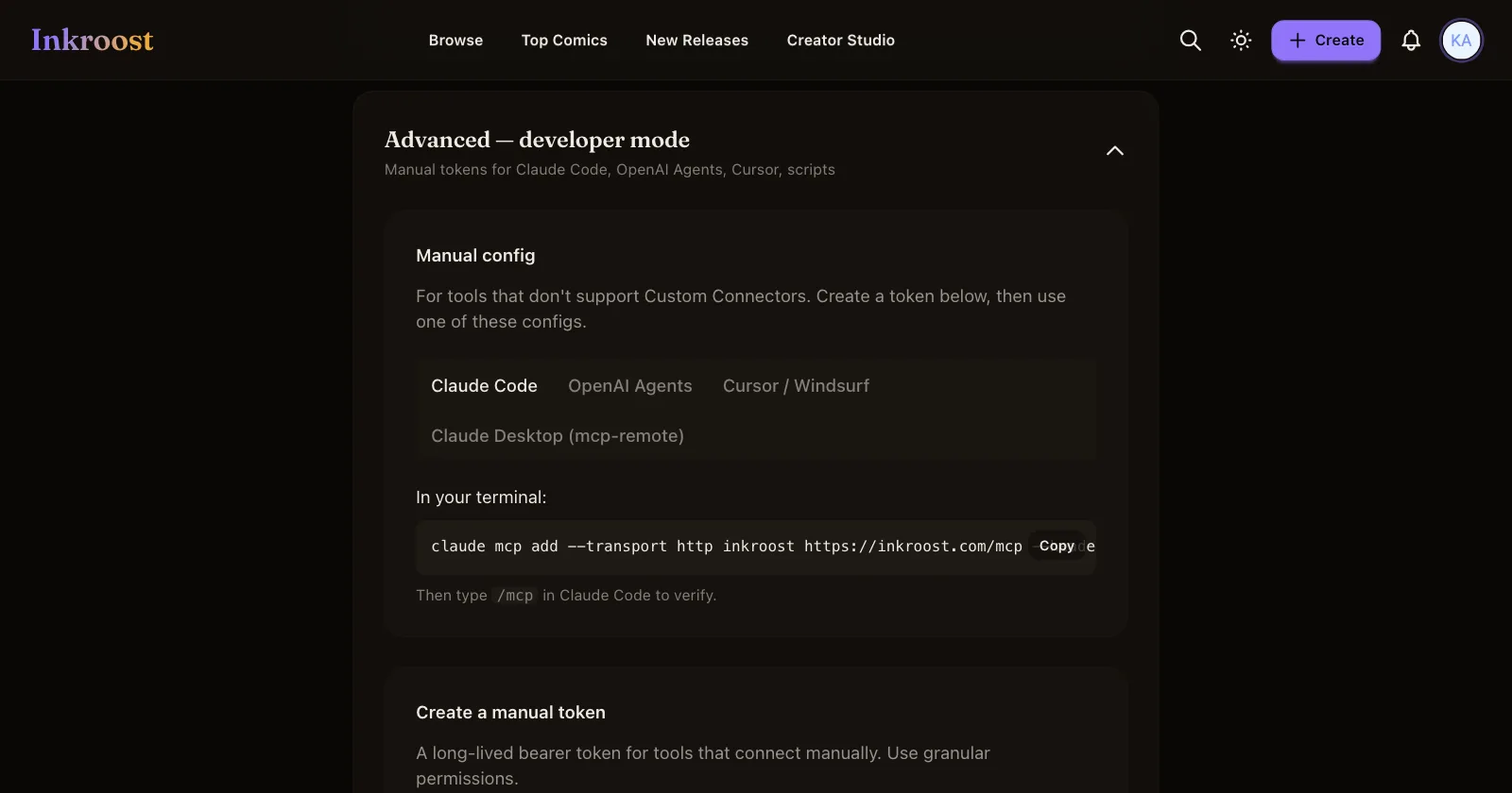 Inkroost MCP: generate a manga chapter from a script