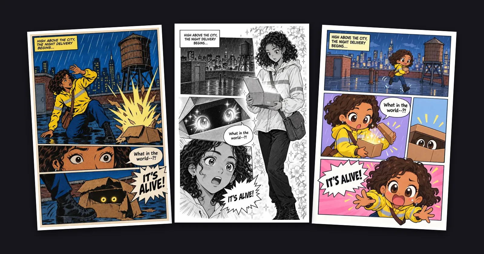 Your own style first, and style samples that look like real pages
