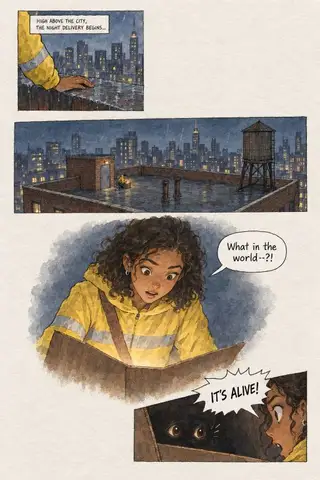 A page drawn by Inkroost in the Graphic novel look